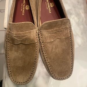 Bruno Magli Men's Xane Tan Suede Driver Loafers
